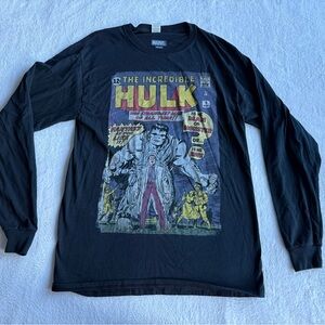 Marvel Black Hulk Graphic Long Sleeve Tee